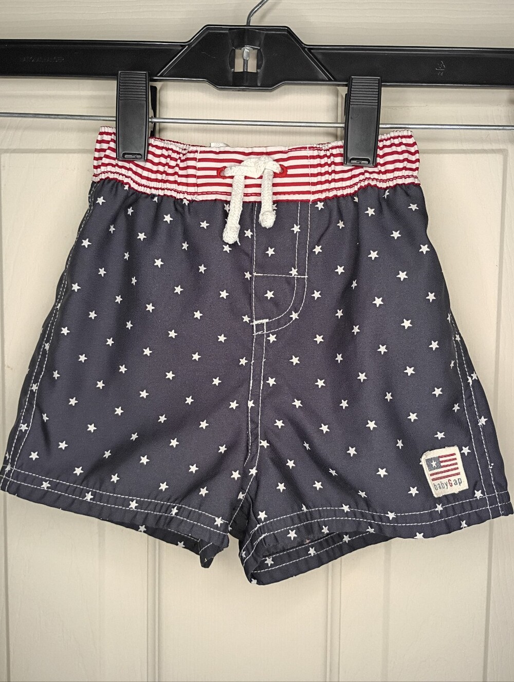 Vintage GAP Baby Boys Patriotic Swim Trunks Size 3/6M